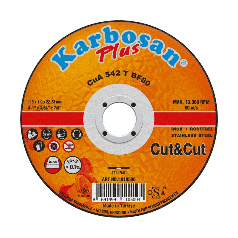 Karbosan Cut Cut Plus İnce Kesme Diski 115x1.0 mm (910500)