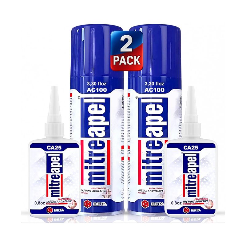 MITREAPEL Süper CA Yapıştırıcı + Aktivatör (CA25 / AC100)